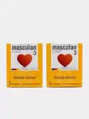 Презервативы Masculan 3 Classic, с колечками и пупырышками, 6 штук