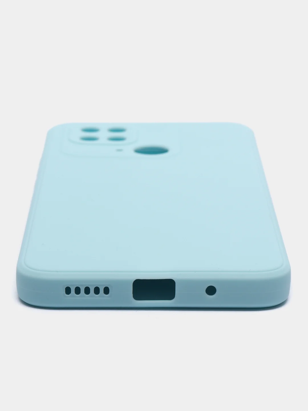 Небесно-голубой чехол Xiaomi Redmi 10C / Poco C40, Сяоми Редми 10С, силиконовый, с мягким подкладом