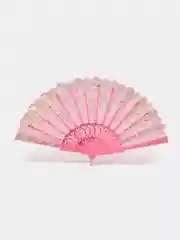 Розовый веер кружевной