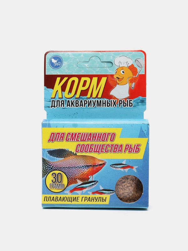 Плавающие гранулы для смешанного сообщества рыб корм, 30г