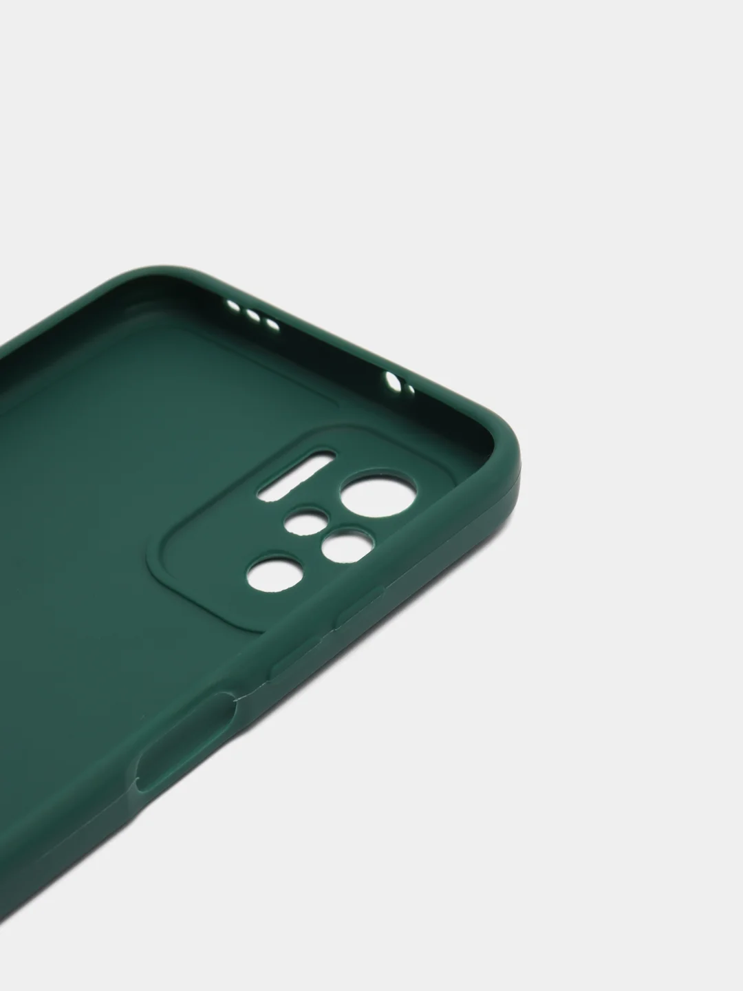 Тёмно-зелёный чехол Xiaomi Redmi Note 10 4G, Note 10S, Poco M5S силиконовый (Редми Нот 10С, Поко М5С)