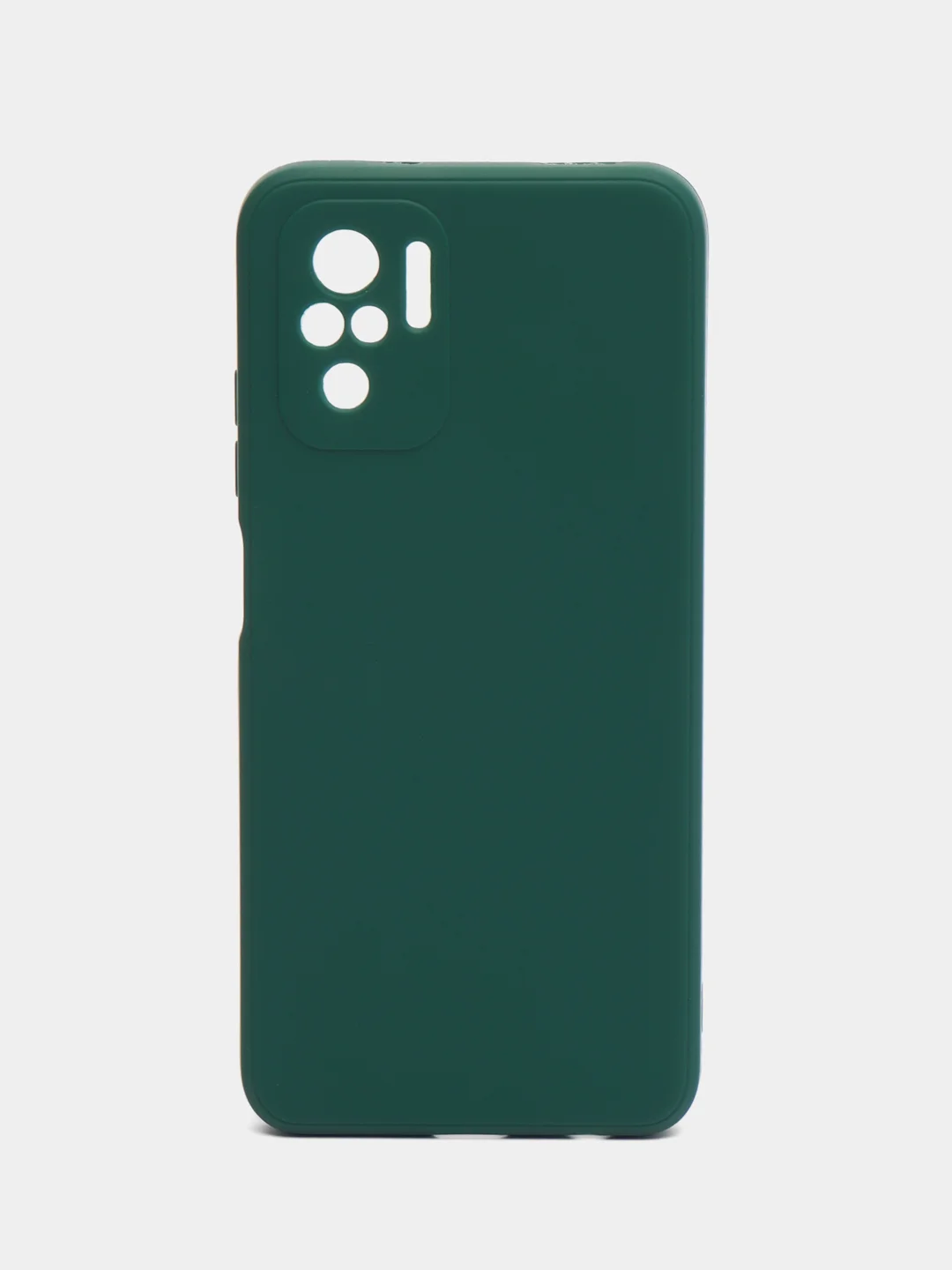 Тёмно-зелёный чехол Xiaomi Redmi Note 10 4G, Note 10S, Poco M5S силиконовый (Редми Нот 10С, Поко М5С)