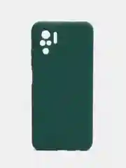 Тёмно-зелёный чехол Xiaomi Redmi Note 10 4G, Note 10S, Poco M5S силиконовый (Редми Нот 10С, Поко М5С)