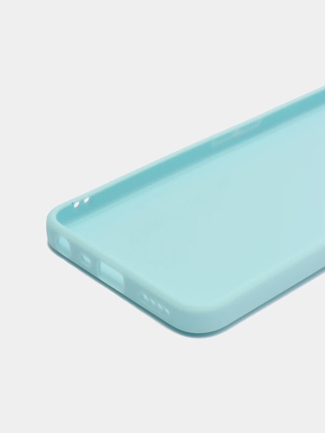 Голубой силиконовый чехол для Realme 8i, Narzo 50 (Реалми 8 ай, Нарзо 50), прозрачный