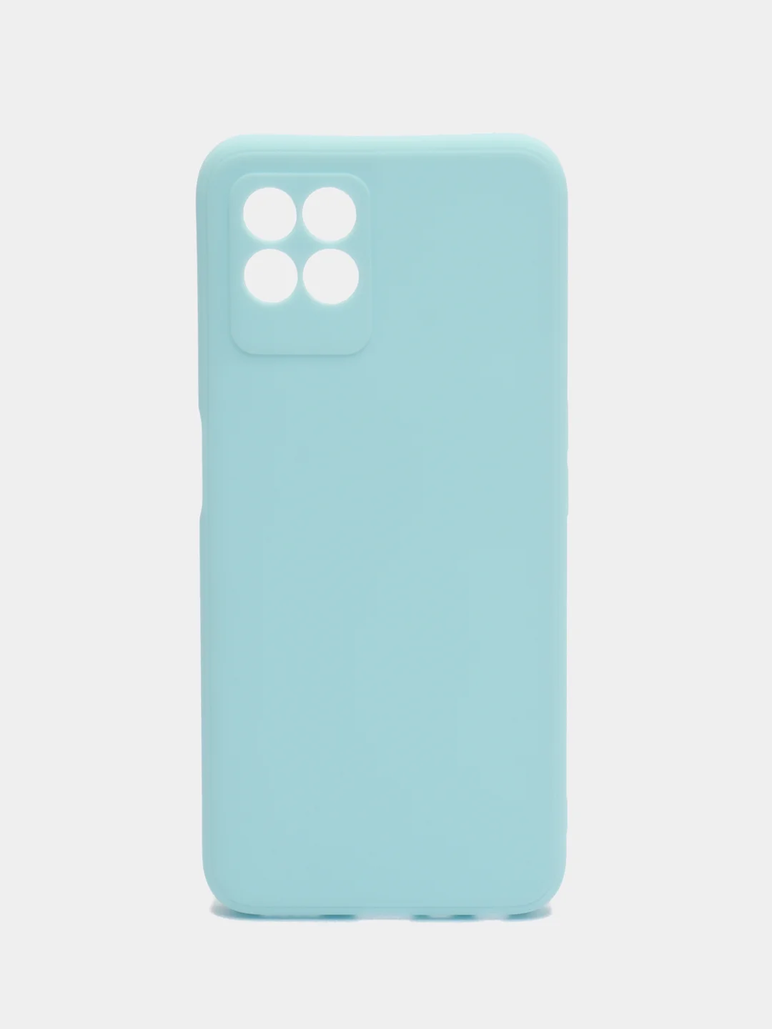 Голубой силиконовый чехол для Realme 8i, Narzo 50 (Реалми 8 ай, Нарзо 50), прозрачный