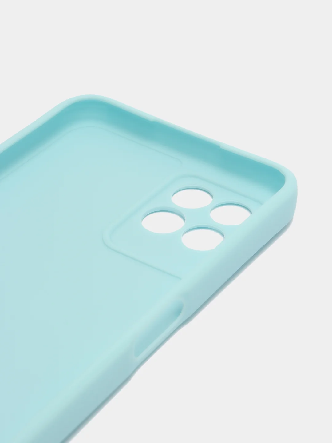 Голубой силиконовый чехол для Realme 8i, Narzo 50 (Реалми 8 ай, Нарзо 50), прозрачный