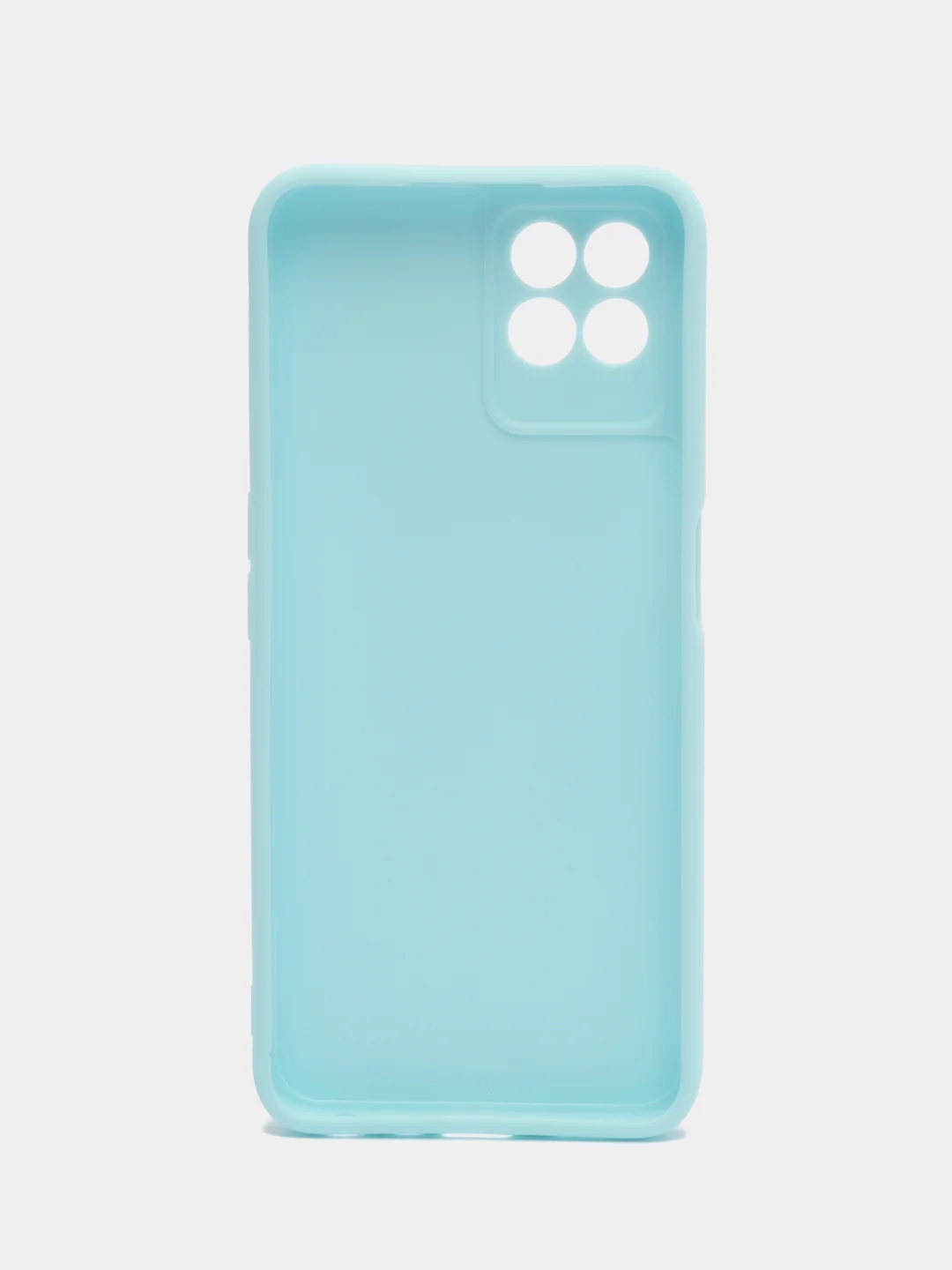 Голубой силиконовый чехол для Realme 8i, Narzo 50 (Реалми 8 ай, Нарзо 50), прозрачный