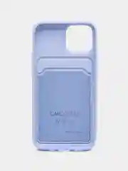Голубой чехол с карманом для карт для iPhone 13, Pro, Pro Max, mini, разные цвета