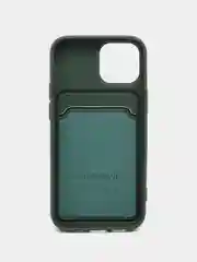 Тёмно-зелёный чехол с карманом для карт для iPhone 13, Pro, Pro Max, mini, разные цвета