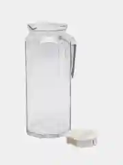 Белый кувшин стеклянный для воды с крышкой, 1 л