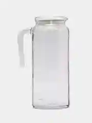 Белый кувшин стеклянный для воды с крышкой, 1 л