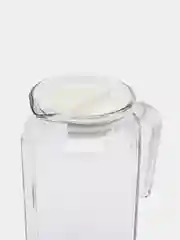 Белый кувшин стеклянный для воды с крышкой, 1 л