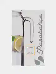 Белый кувшин стеклянный для воды с крышкой, 1 л