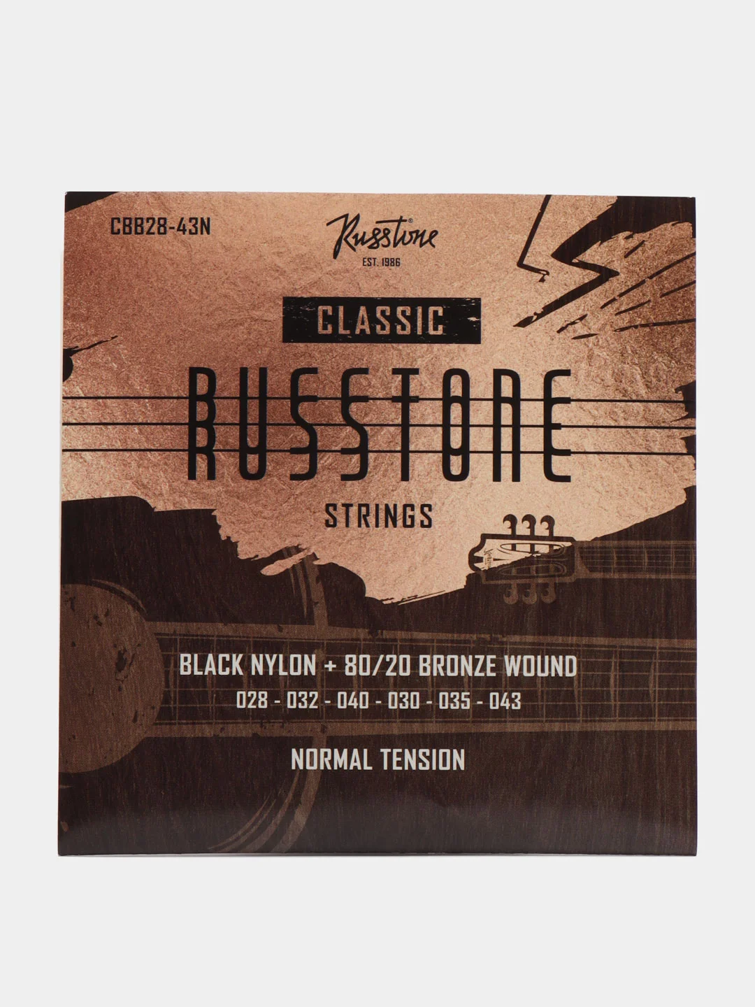Струны для классической гитары Russtone CBB, черный нейлон, бронза 80/20