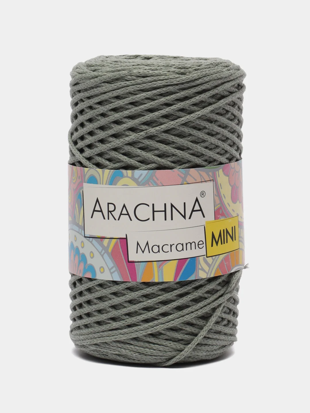 Хаки пряжа для макраме Arachna "Macrame Mini"