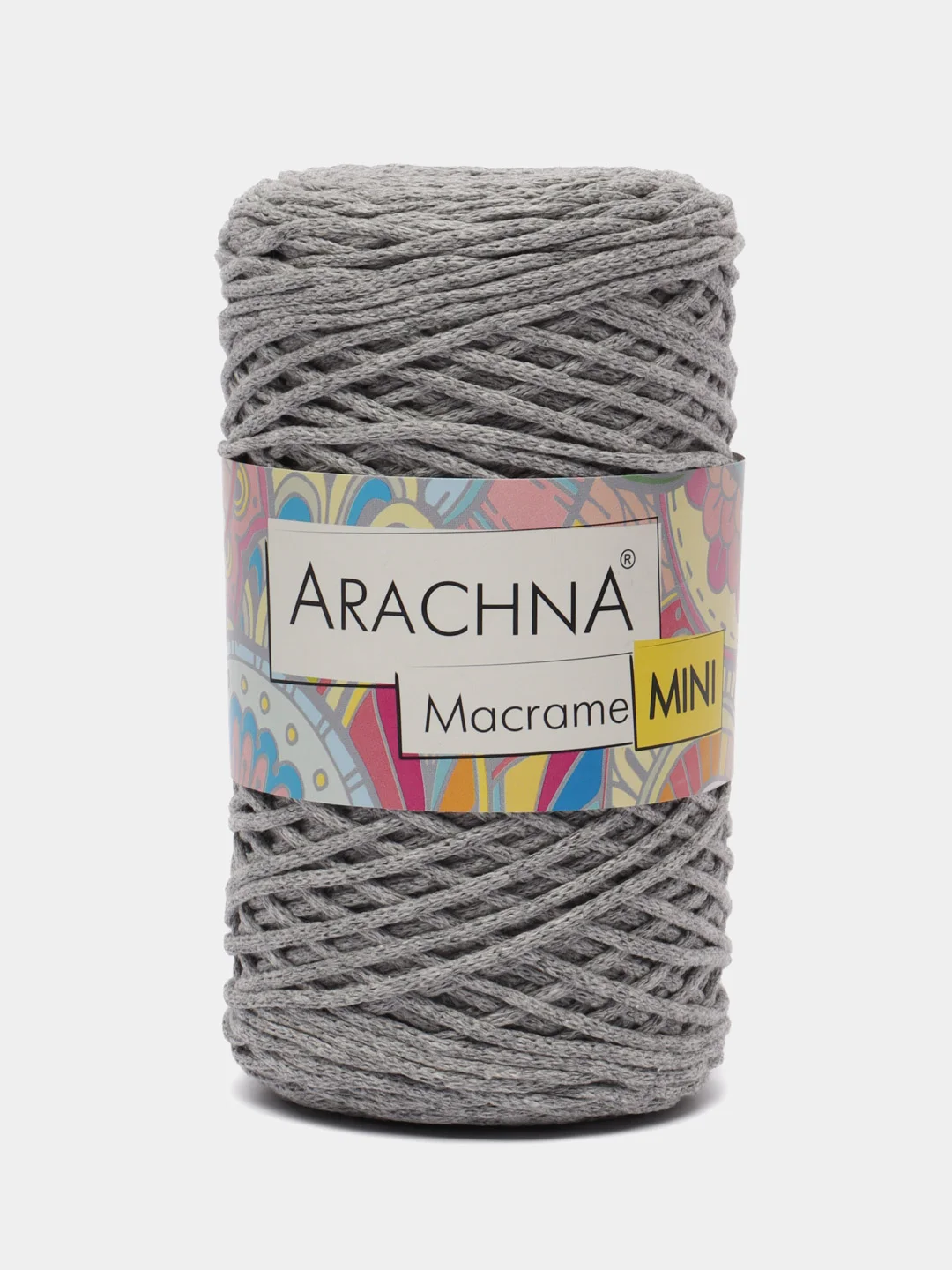 Серый пряжа для макраме Arachna "Macrame Mini"