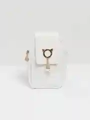 Белый сумка женская для телефона через плечо