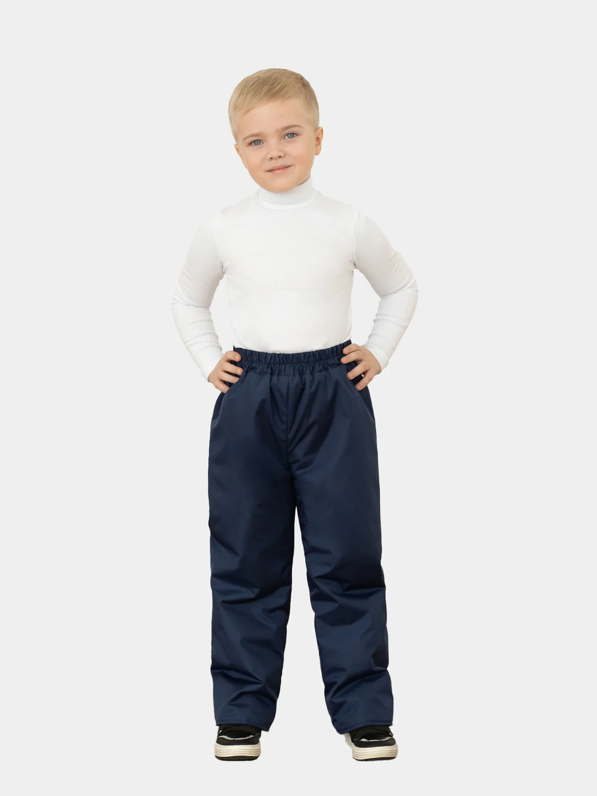 Синий брюки для девочки, для мальчика на синтепоне, демисезонные Arctic kids