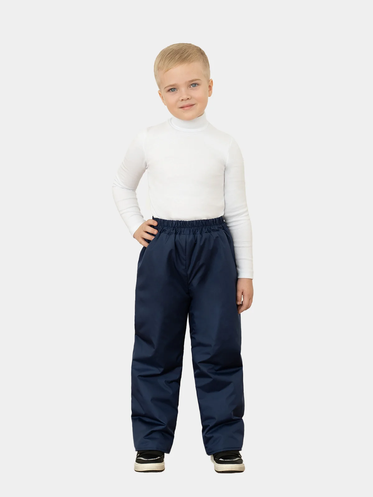 Синий брюки для девочки, для мальчика на синтепоне, демисезонные Arctic kids