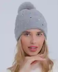 Серый шапка женская  тёплая