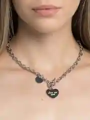 Серебряный цепочка на шею с сердцем