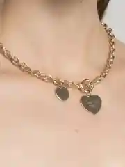 Золотой цепочка на шею с сердцем
