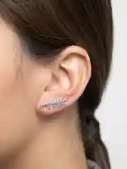 Серебряный серьги "Ветка"