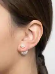 Белый серьги с жемчугом