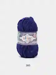 Синий пряжа плюшевая Alize Velluto, 100% микрополиэстер, 100г, 68м, плюшевая, велюровая веллюто