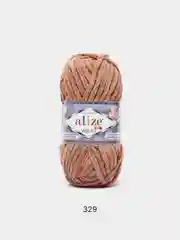 Светло-коричневый пряжа плюшевая Alize Velluto, 100% микрополиэстер, 100г, 68м, плюшевая, велюровая веллюто