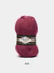 Тёмно-розовый пряжа Alize Superlana Klasik,  25% Шерсть 75% Акрил, 100 г, 280 м