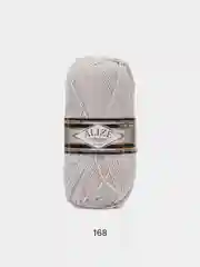 Серый металлик пряжа Alize Superlana Klasik,  25% Шерсть 75% Акрил, 100 г, 280 м