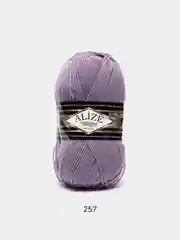 Лавандовый пряжа Alize Superlana Klasik,  25% Шерсть 75% Акрил, 100 г, 280 м