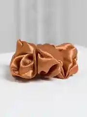 Карамельный резинка для волос объёмная, тканевая, скранч