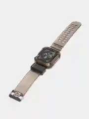 Черный ремешок силиконовый для Apple Watch 42/44/45 с защитой корпуса от повреждений
