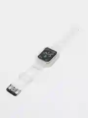 Прозрачный ремешок силиконовый для Apple Watch 42/44/45 с защитой корпуса от повреждений