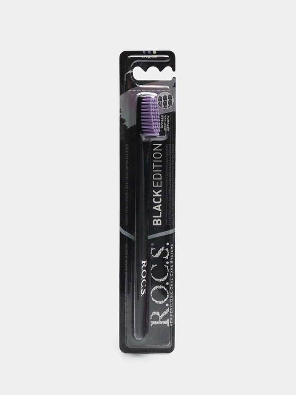 Зубная щетка средняя ROCS Black Edition Classic
