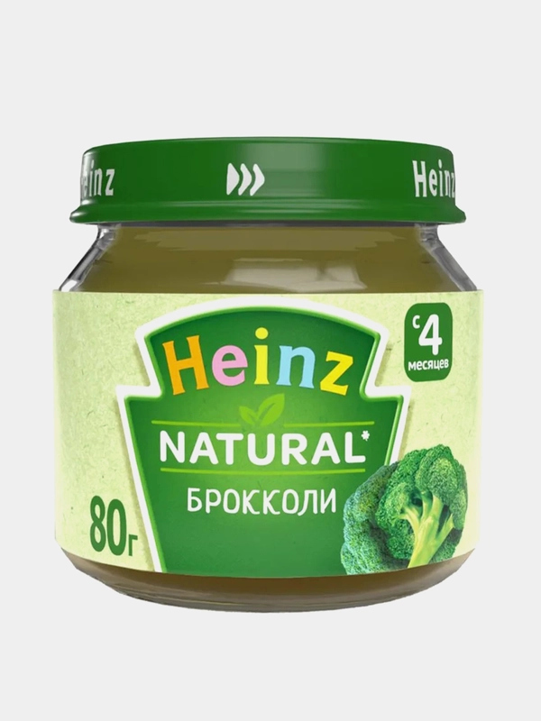 Пюре овощное Heinz Брокколи, с 4 месяцев, 80 г