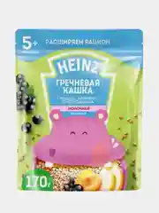 Каша детская Heinz "Лакомая", молочная, груша, абрикос, смородина, с 5 месяцев, 170 г