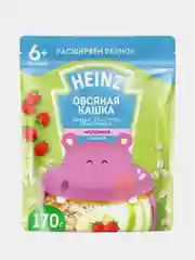 Каша детская Heinz "Лакомая", молочная, банан, яблоко, земляника, с 6 месяцев, 170 г