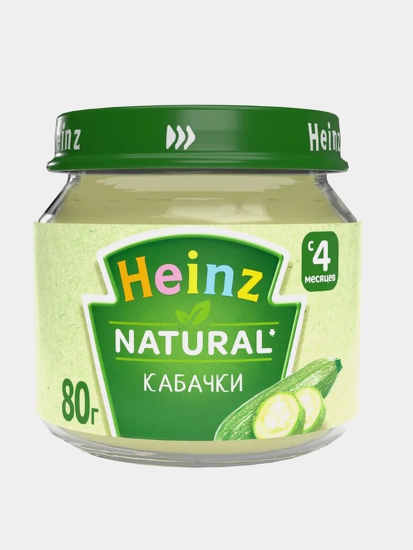 Пюре овощное Heinz "Кабачки" с 4 месяцев, 80 г