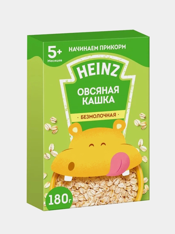 Каша детская Heinz, овсяная, безмолочная, с 5 месяцев, 180 г