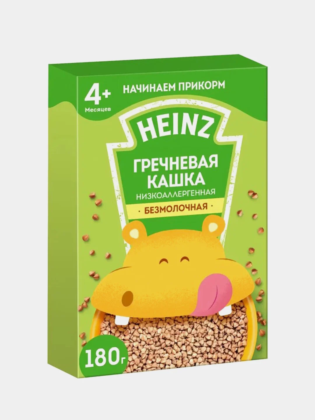 Каша детская Heinz, низкоаллергенная, безмолочная, гречневая, с 4 месяцев, 180 г