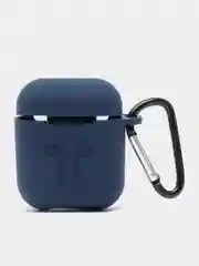 Индиго силиконовый чехол для наушников AirPods 1, 2, с карабином