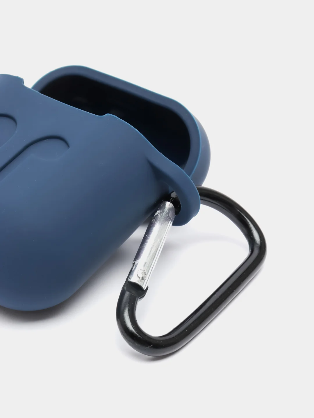 Индиго силиконовый чехол для наушников AirPods 1, 2, с карабином