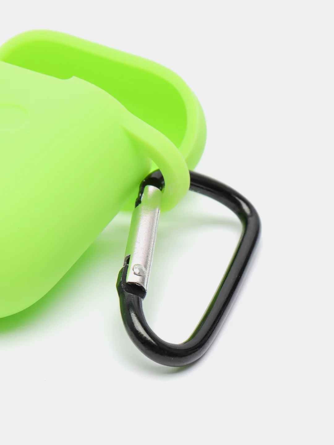 Лайм силиконовый чехол для наушников AirPods 1, 2, с карабином
