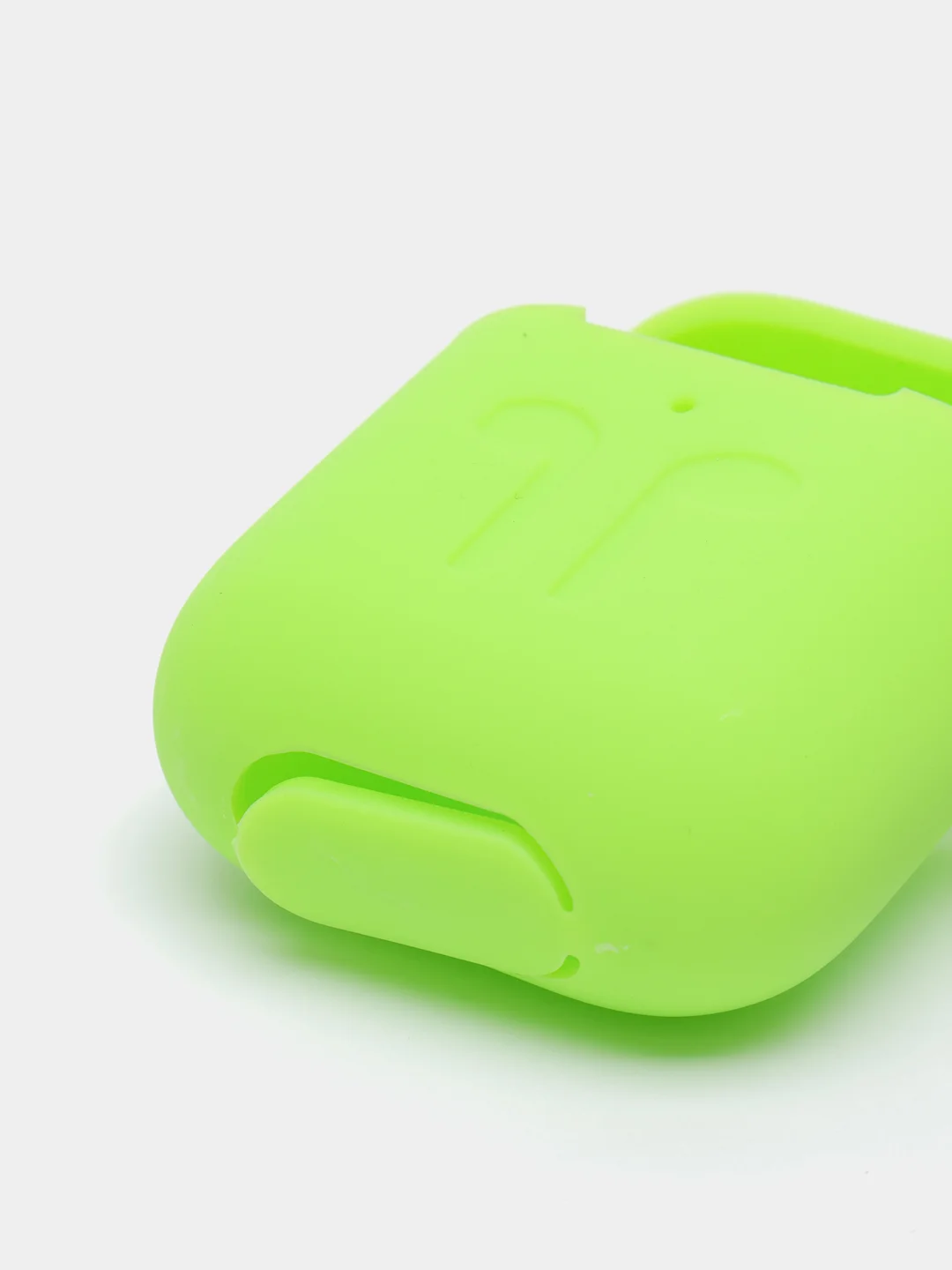 Лайм силиконовый чехол для наушников AirPods 1, 2, с карабином