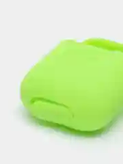 Лайм силиконовый чехол для наушников AirPods 1, 2, с карабином
