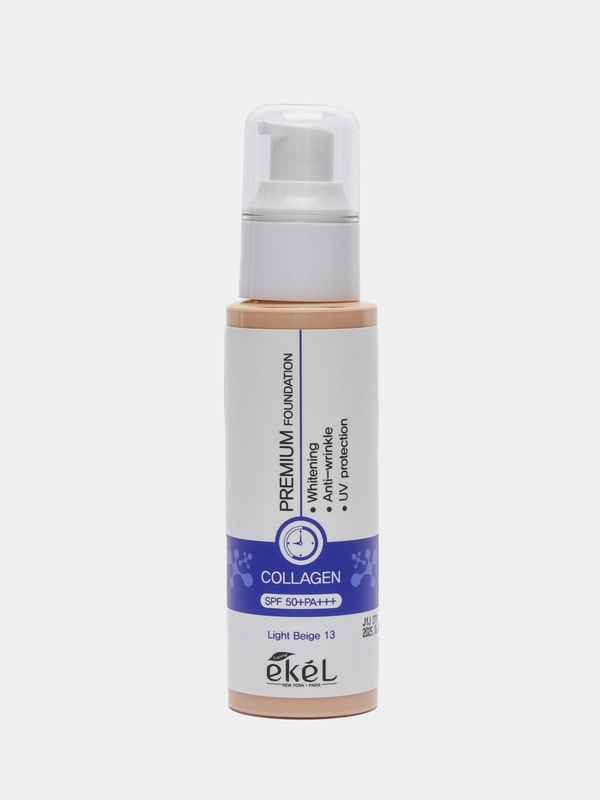 Корейский тональный крем Ekel Collagen premium foundation SPF50+PA+++, 100 мл