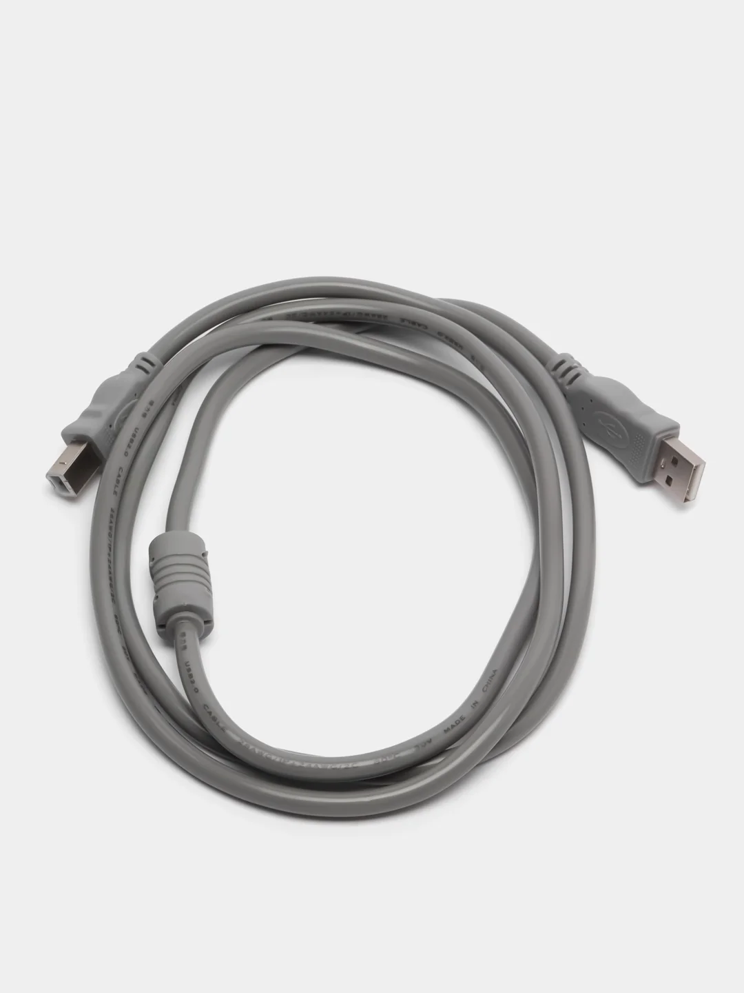 Серый кабель для принтера, сканера USB 2.0 АM/ВM, 1,5 м